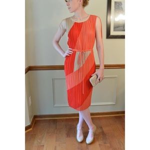 BCBG Max Azria Knife Pleat Midi Dress size XS