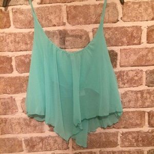 Fabrik teal crop top