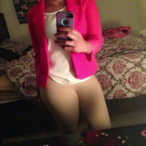 Pinstripes red blazer