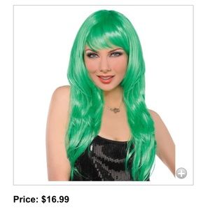 Long green wig
