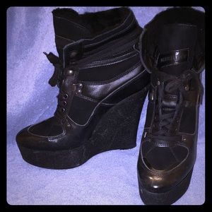 Burberry Platform Wedge Trainer