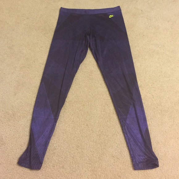 Purple Nike leggings.