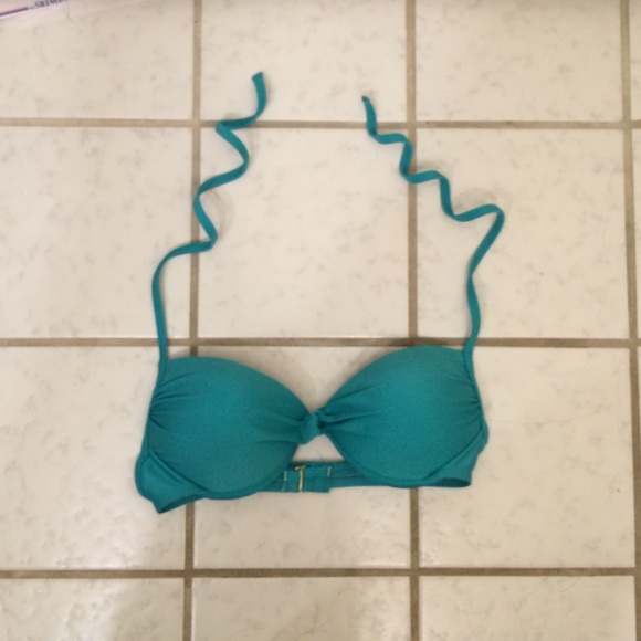 Teal push-up bikini top