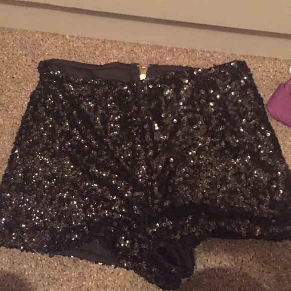 Sequin short shorts