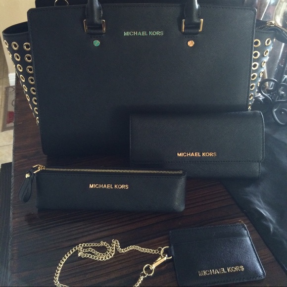 Michael Kors Black Selma Grommett - Picture 2 of 2