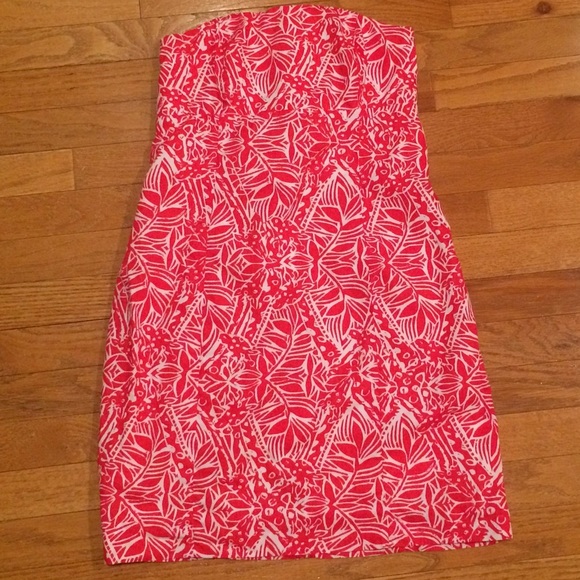 LILLY PULITZER HOT PINK STAMPED GIRAFFE DRESS, 6