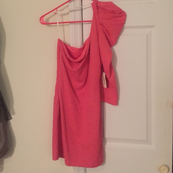 NWT One-Shoulder Pink Dress!