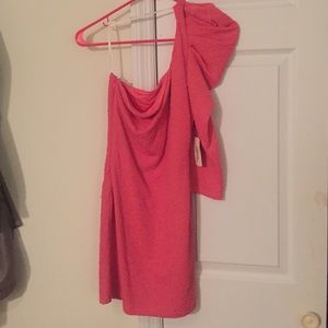 NWT One-Shoulder Pink Dress!