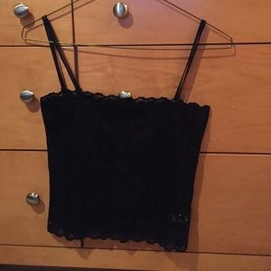 Black Lace Crop