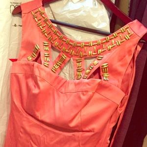 Beautiful coral cocktail dress from Macy's