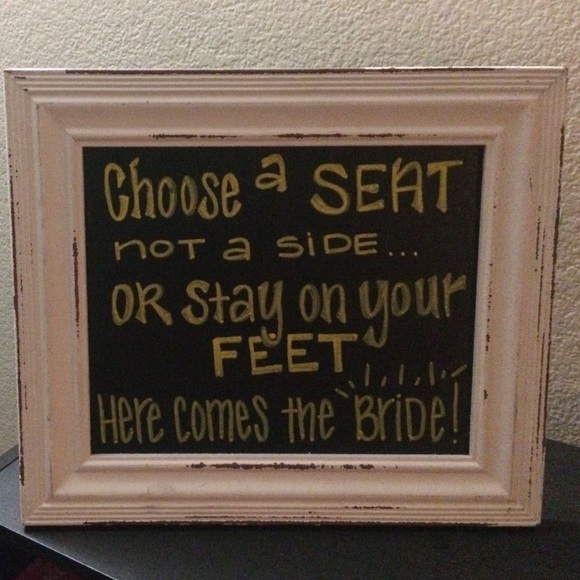 Rustic looking frame/sign for a wedding