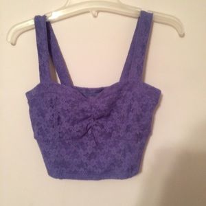 Never worn purple lace crop top