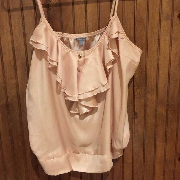 Spaghetti Strapped Ruffle Top