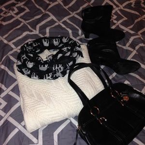 Super Chunky White Boyfriend Sweater