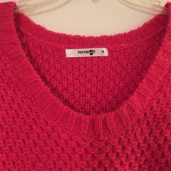 Pink chunky knit Kensie sweater. Size M - Picture 2 of 4