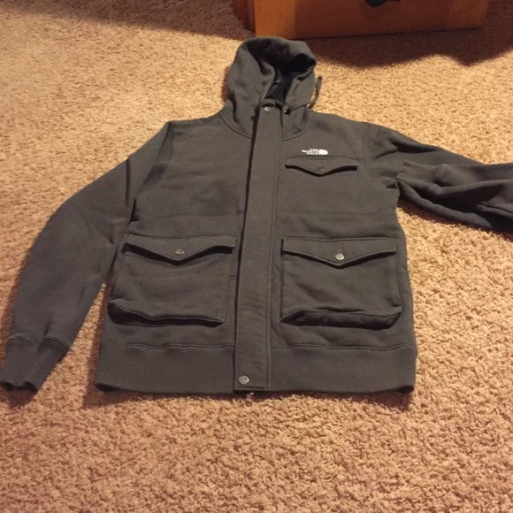 Men's medium north face hooded fleece sweatshirt