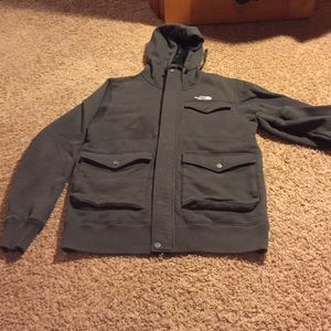 Men's medium north face hooded fleece sweatshirt