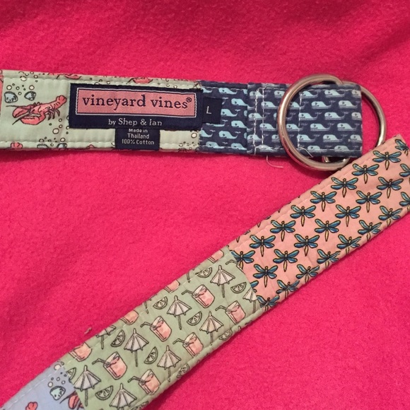 Vineyard Vines Patchwork d ring belt