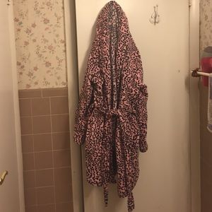 Pink cheetah robe