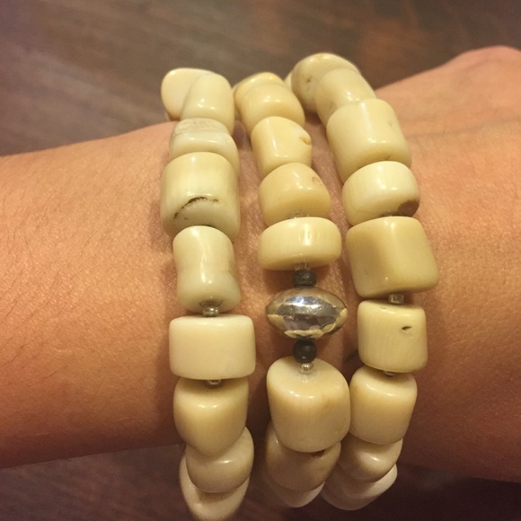 Three piece stone bracelet
