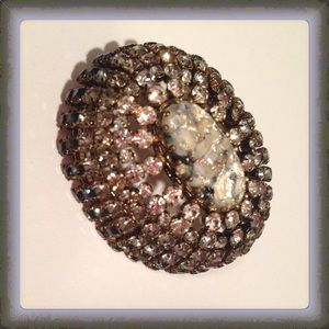 Unreal Antique Ombré Rhinestone Bubble Brooch Opal
