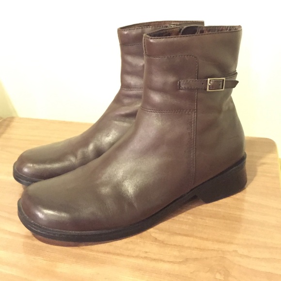 Brown Clarks Ankle Boots