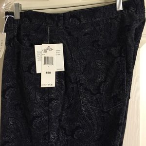 Black paisley pants