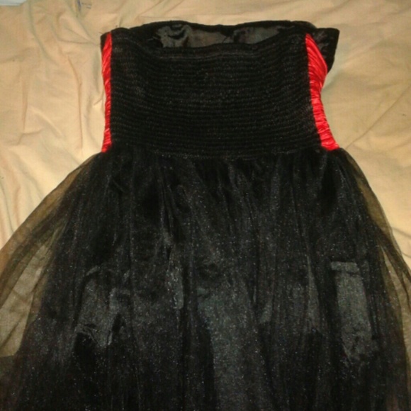 Red Rhinestone Cocktail Dress - Picture 4 of 4