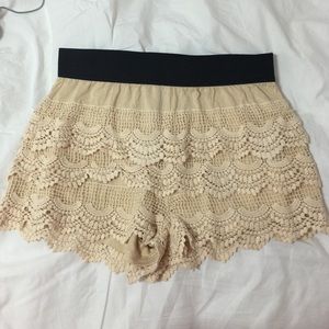 Crochet shorts
