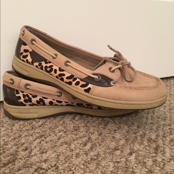 Sperry cheetah boat shoes