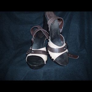 Retro Hippie Sexy 9West "Oceanside" heeled Sandals