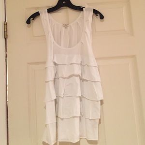 Wilfred White Ruffle Tank