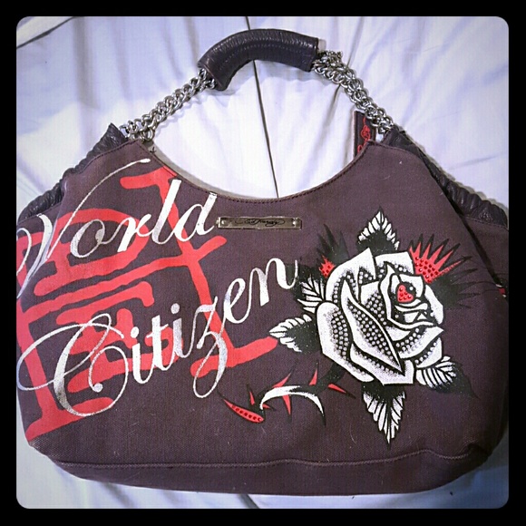Rare Ed hardy Purple Purse