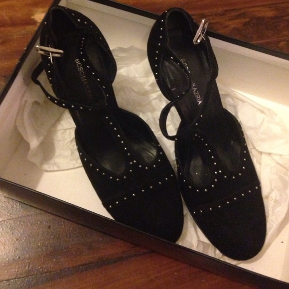 BCBG Suede Studded Mary Jane 7