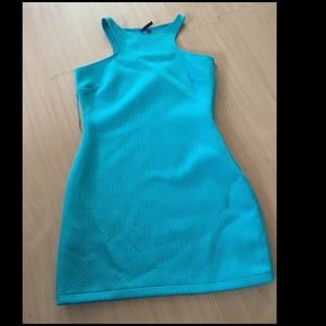 Turquoise blue bodycon dress