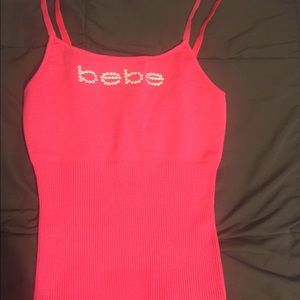 Bebe Hot Pink Tank Top