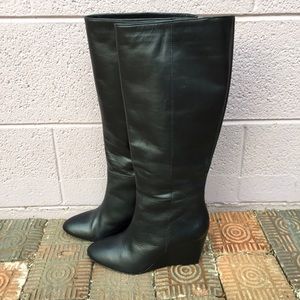 Loeffler Randall "Sophie" Wedge Riding Boot Sz 8