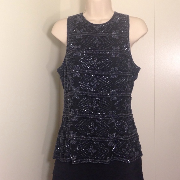 STENAY 100% silk beaded blouse