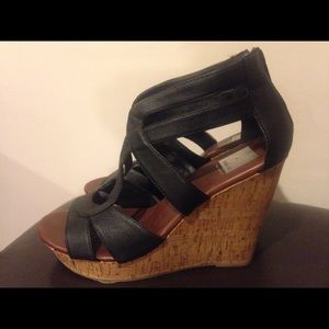 Sexy black wedge sandals!