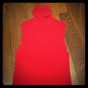 Red turtleneck dress