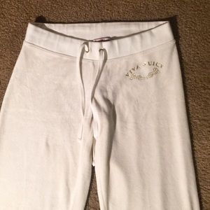 Juicy couture velour pants cream NWOT small