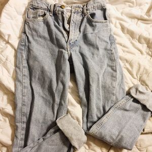 American apparel light wash high waist jeans denim