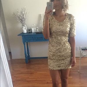 Gold Sequence cocktail dress!