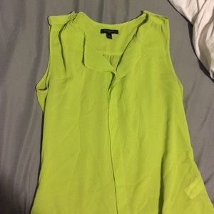Green sleeveless blouse