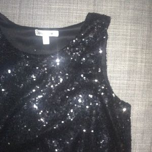 Black sequined tank