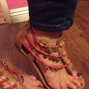 Jessica Simpson Geisela Coin Sandals worn once!