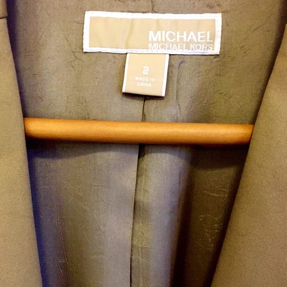 Price Cut ✂️ NWT MICHAEL Michael Kors Khaki Jacket - Picture 3 of 4