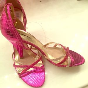 Hot Pink & Gold Heels
