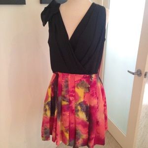 Printed skirt wrap dress