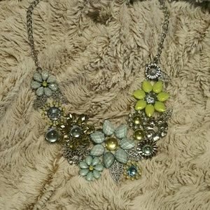 Silver Jeweled Necklace